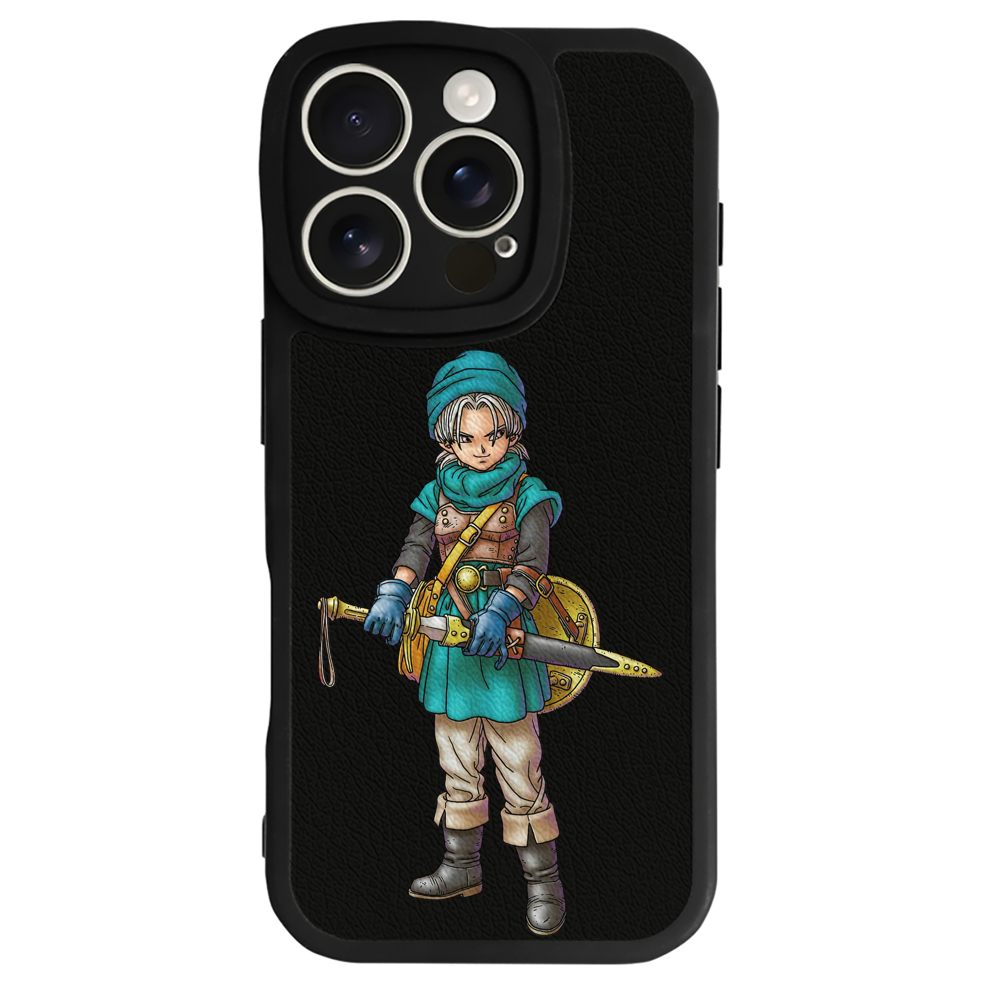 （画像用） ドラゴンクエスト Doragon Kuesuto Dragon Quest 【iPhone 16シリーズ対応】シリコンスマホケース（レザー調） 材質：シリコン